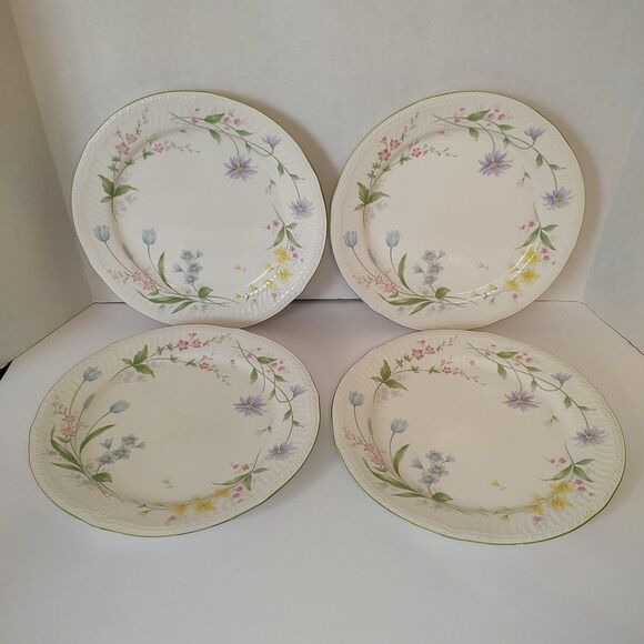 Decorative Spring Breeze Stoneware Plates 4148 1-3 Multicolored Flowers 10.75" W - Picture 3 of 16
